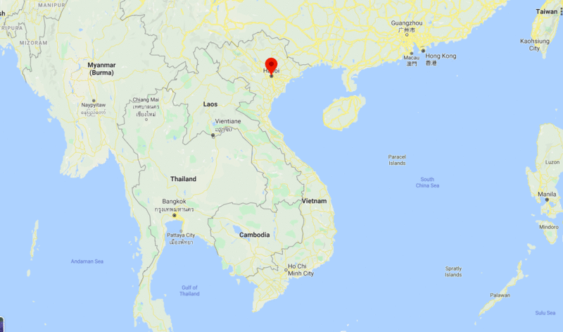 Where is Hanoi Located, Vietnam