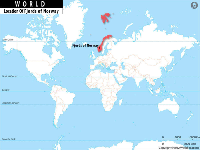 Where Is Fjords Of Norway Located Location Map Of Fjords Norway