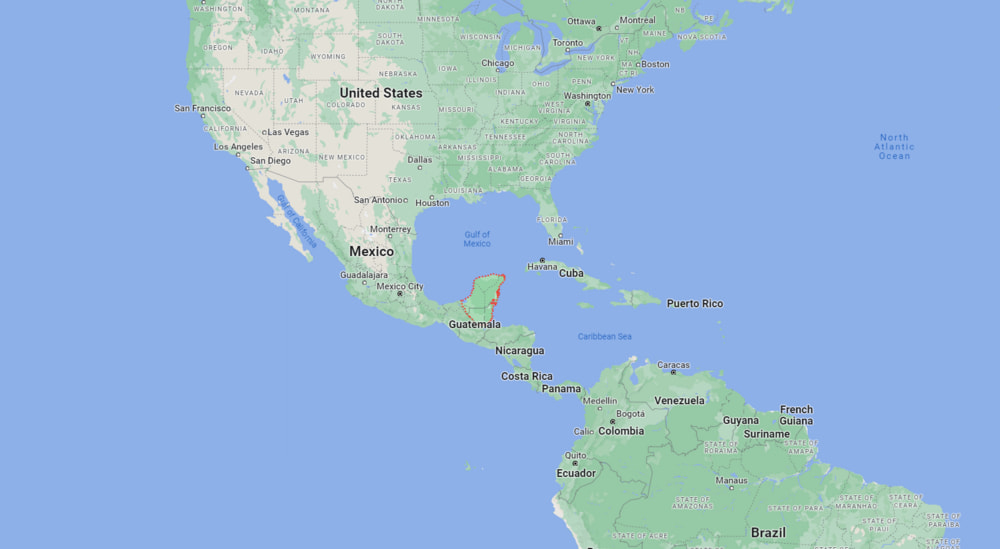 Where is Yucatan Peninsula located