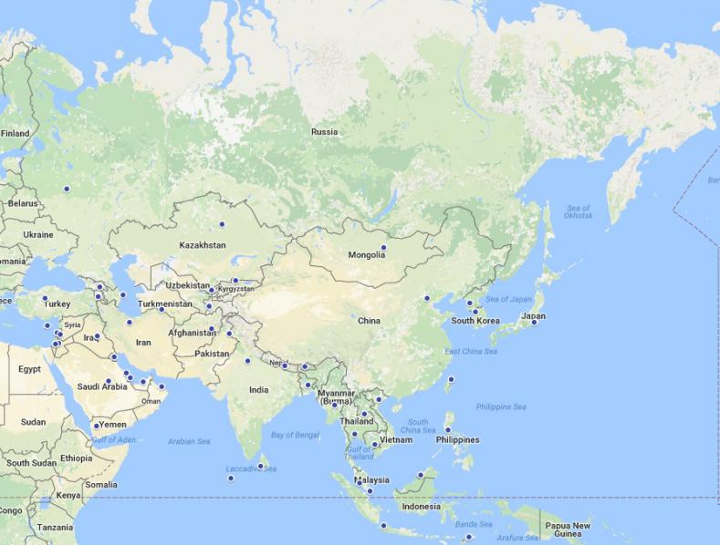 List Of Asian Countries And Capitals Capital Cities Of Asia