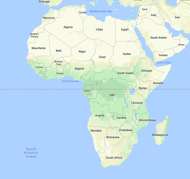 List of 54 Countries in Africa Map