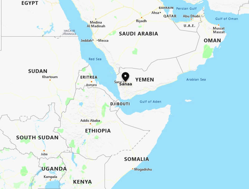 Where is Sanaa, Yemen